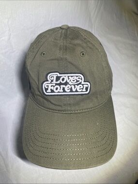 Olive 'Loves Forever' Embroidered Baseball Cap